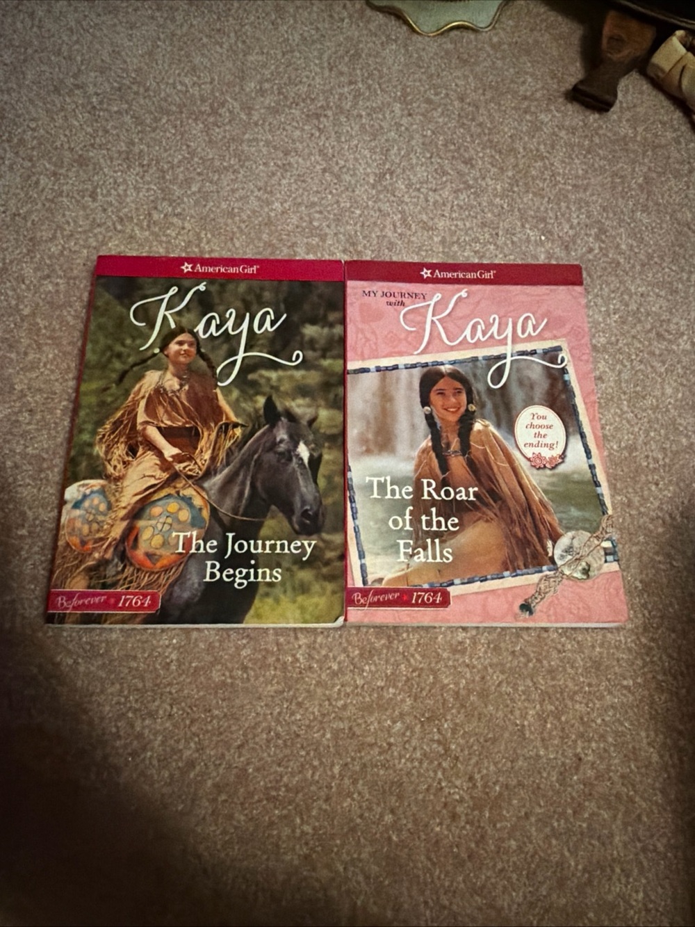 Lot of 2 American Girl Kaya paperback books Beforever